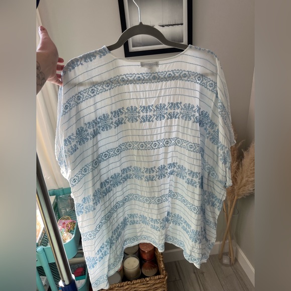 Torrid Blue & White Floral Cardigan - 2/3 - Picture 7 of 9